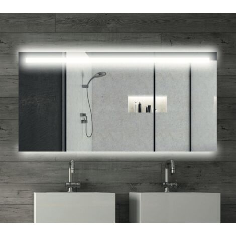 Miroir rectangle, LED et rétroéclairage 70x120 cm - HORIZON