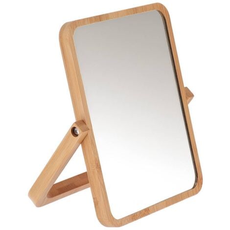 Miroir rectangulaire 1 face en bambou - bambou - Tendance