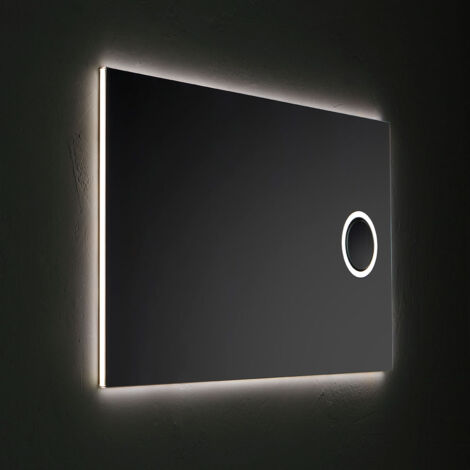 Miroir rectangulaire 120x70 avec loupe.