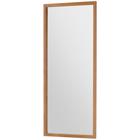 Miroir rectangulaire 50x2x120 cm en chêne massif naturel