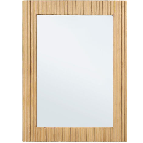Miroir rectangulaire 60x80 avec cadre en bois naturel Charley YES