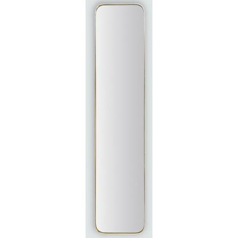 Miroir rectangulaire aux bords fins doré 30x140cm