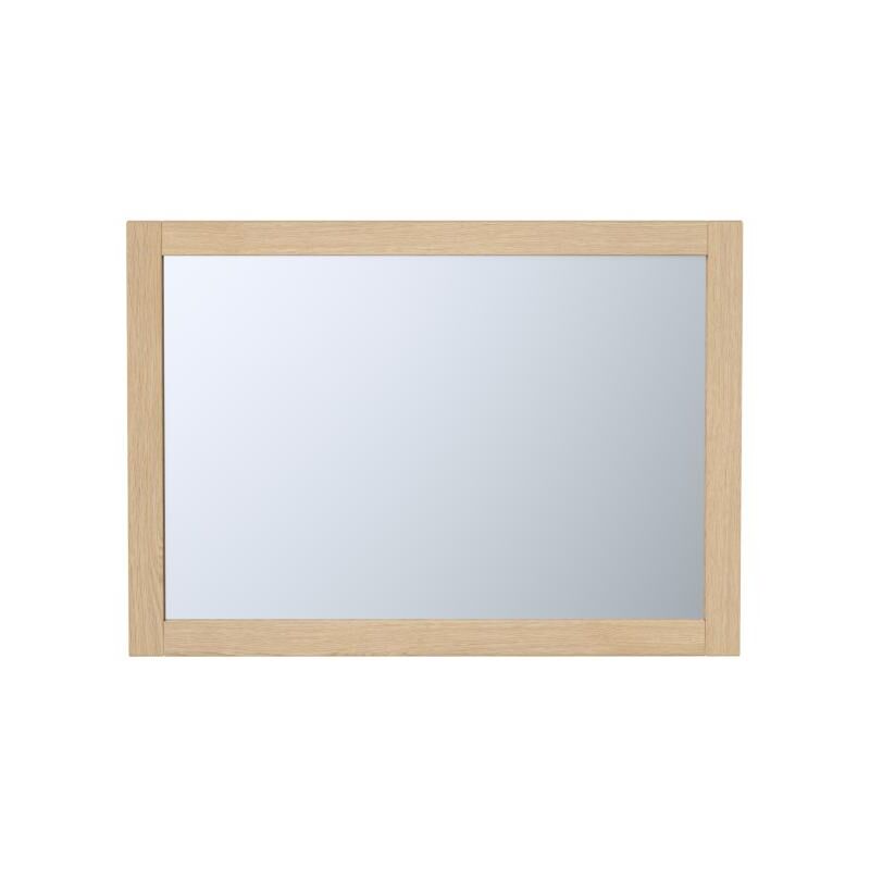Miroir rectangulaire avec contour placage chêne - L50 x H70 cm - timea