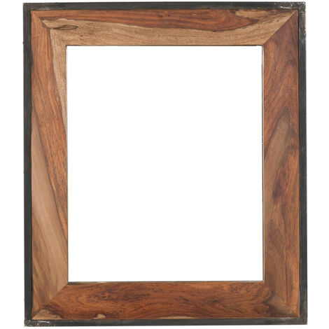 Miroir rectangulaire industriel en acacia massif naturel Pamela