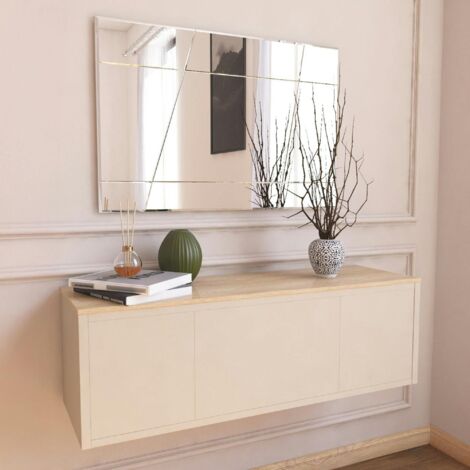 Miroir rectangulaire mural 75 cm - design gravé CODY