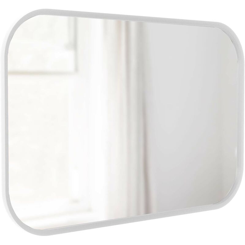 Umbra - Miroir rectangulaire rebord caoutchouc 61 x 91 cm Hub blanc - Blanc