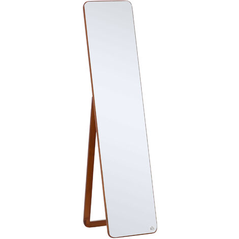 Miroir rectangulaire sur pied ou mural BATHURST bois clair