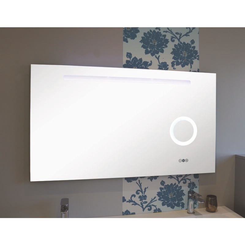 Ondee - Miroir rétro-éclairant froya - Argent - 140x70cm - Verre - Multi-fonctions