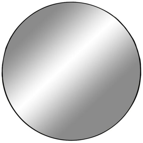 Miroir rond 100 cm en acier noir