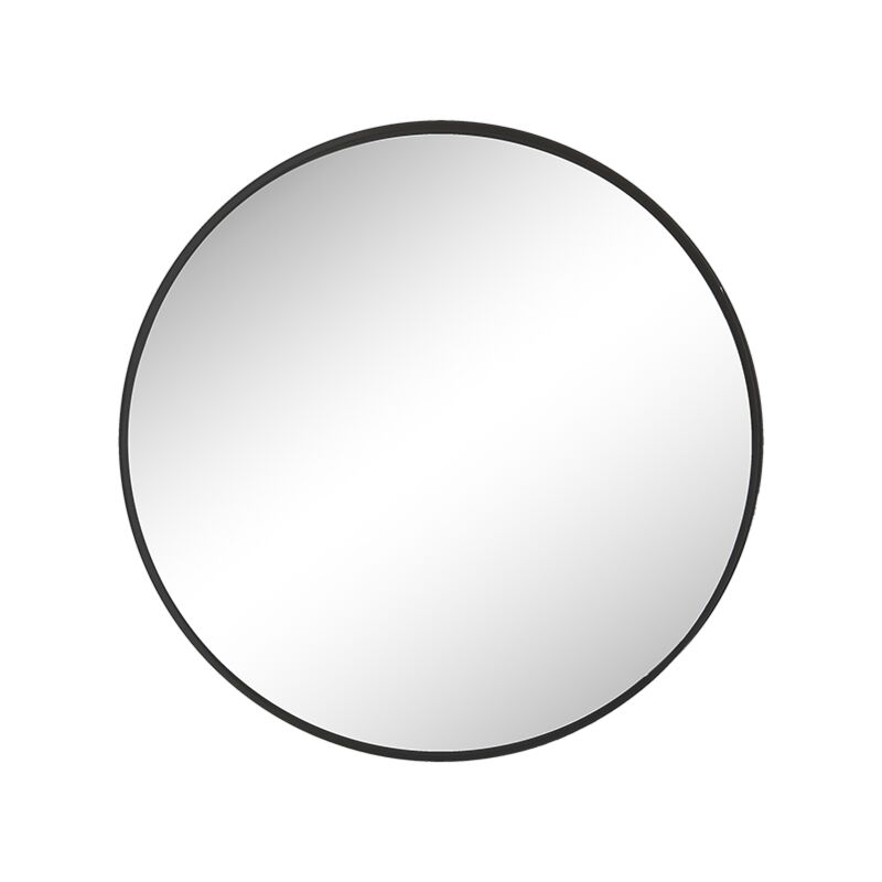 Miroir fin noir rond 100cm