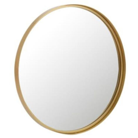Miroir rond 60x4x60 cm en métal doré