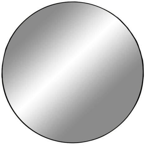 Miroir rond 80 cm en acier noir