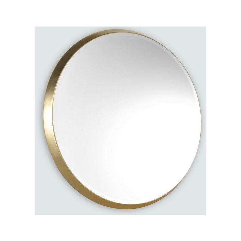 Miroir rond à bords épais doré 54x54x4cm