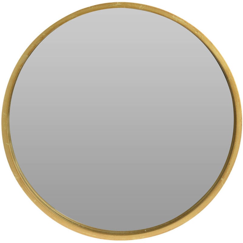 Miroir rond avec cadre en bois, ø 30 cm