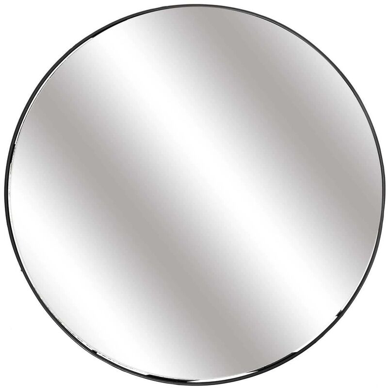 The Home Deco Factory - Miroir rond avec étagère en fer 45 cm