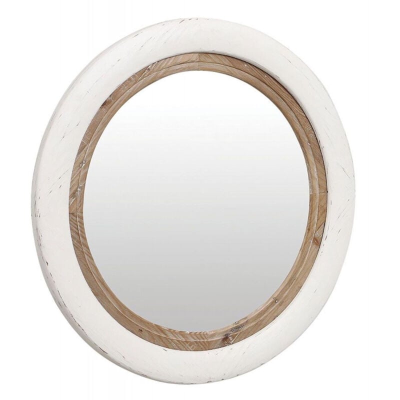 Decoration D ’ Autrefois - Miroir - Bois - Blanc - Interior's