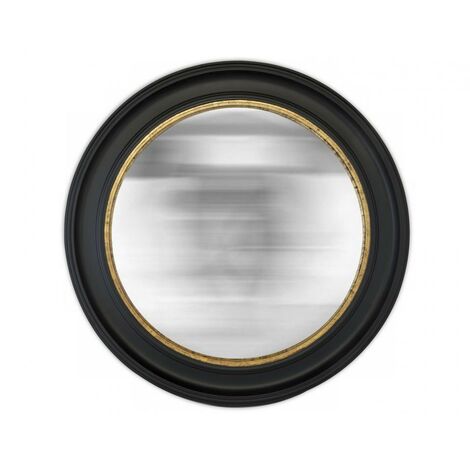 Miroir rond convexe noir 100x100cm