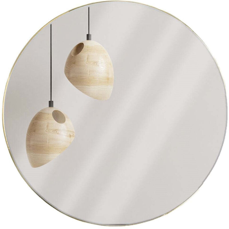 Miroir rond dans un cadre minimaliste, ø 55 cm