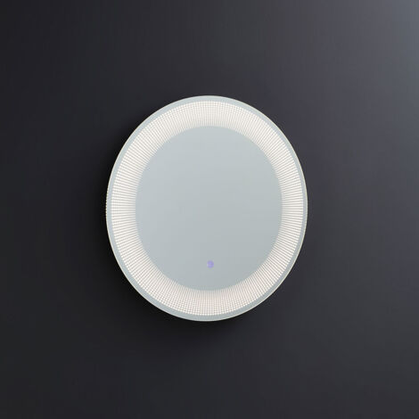 Miroir rond de 60 cm avec éclairage LED.