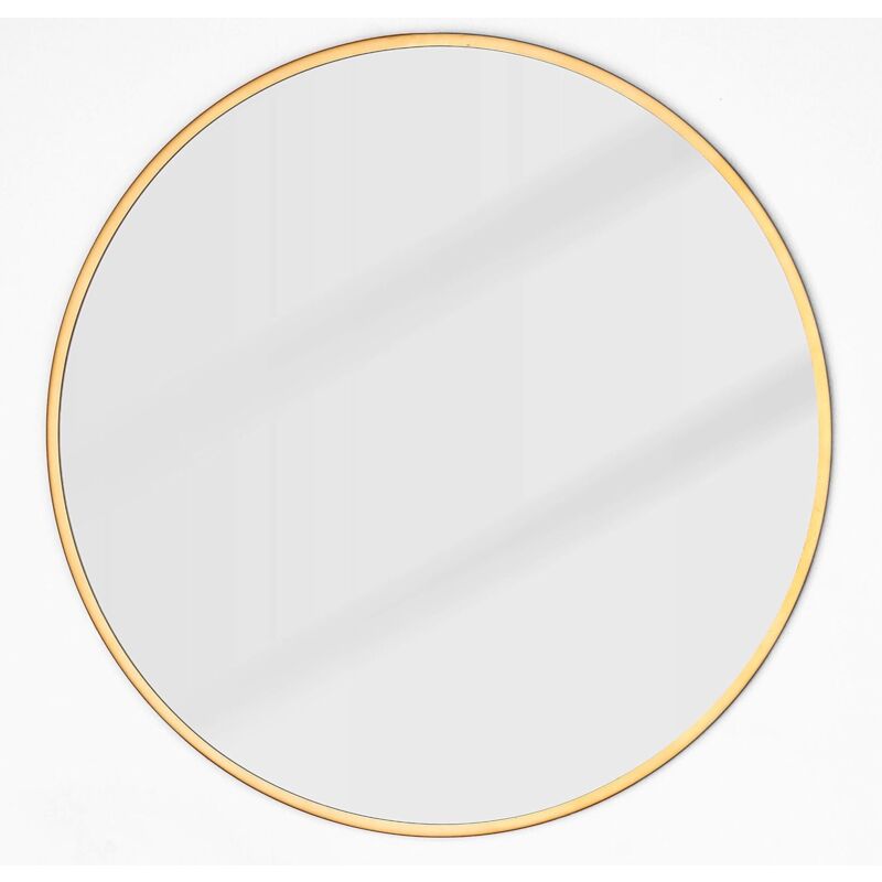 Ineasicer Miroir Mural Rond Doré, Miroir de Vanité, Miroir Rustique Mat De 24 Pouces (60CM) Pour La Salle De Bain, L'EntréE, La Salle à Manger Et Le