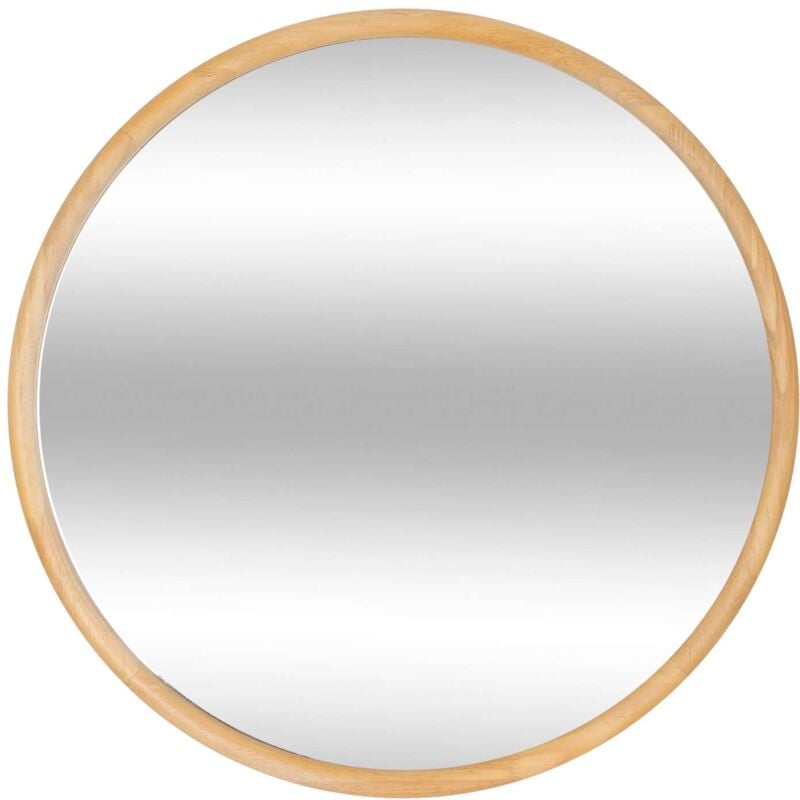 Miroir rond en bois