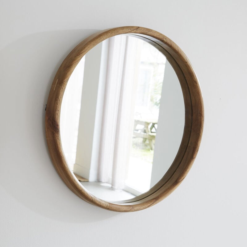 Miroir en mindi massif rond 50 cm