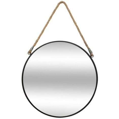 Miroir Corde noir D55cm - Atmosphera créateur d'intérieur