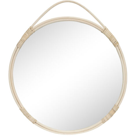 Miroir rond en rotin Ø50 cm - Naturel - Malo