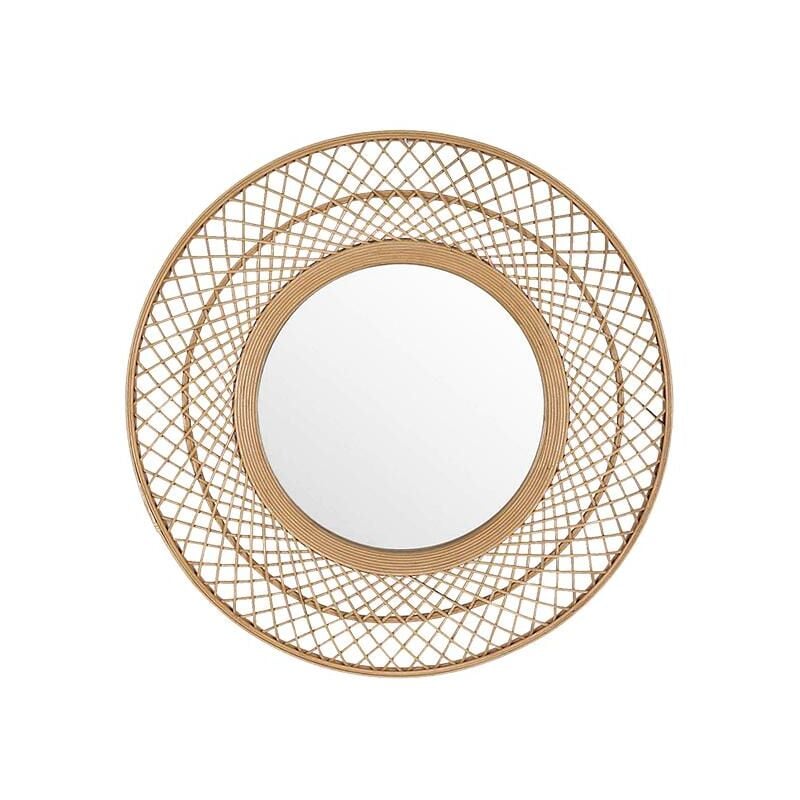 Miroir rond en rotin 70cm