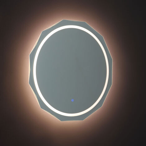 Miroir rond facetté 75 cm