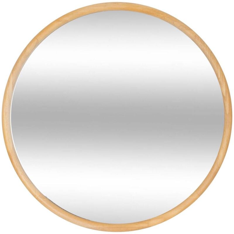 Atmosphera - Miroir rond Kim bois D55cm créateur d'intérieur
