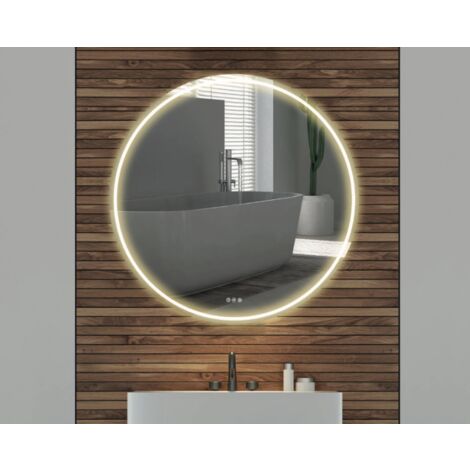 Miroir rond , LED 60 cm variateur de lumière - AMBIANCE