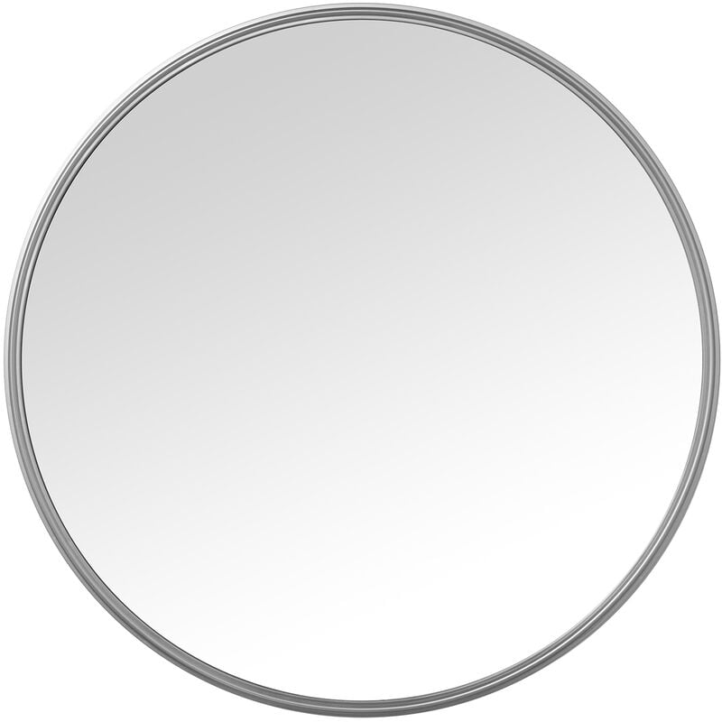 Fijalo - Miroir Rond Mélamine Argenté °76X6 Cm, Int:°75 Cm
