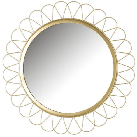 Miroir ancien en rotin forme soleil rotin années 1950 60 grand format