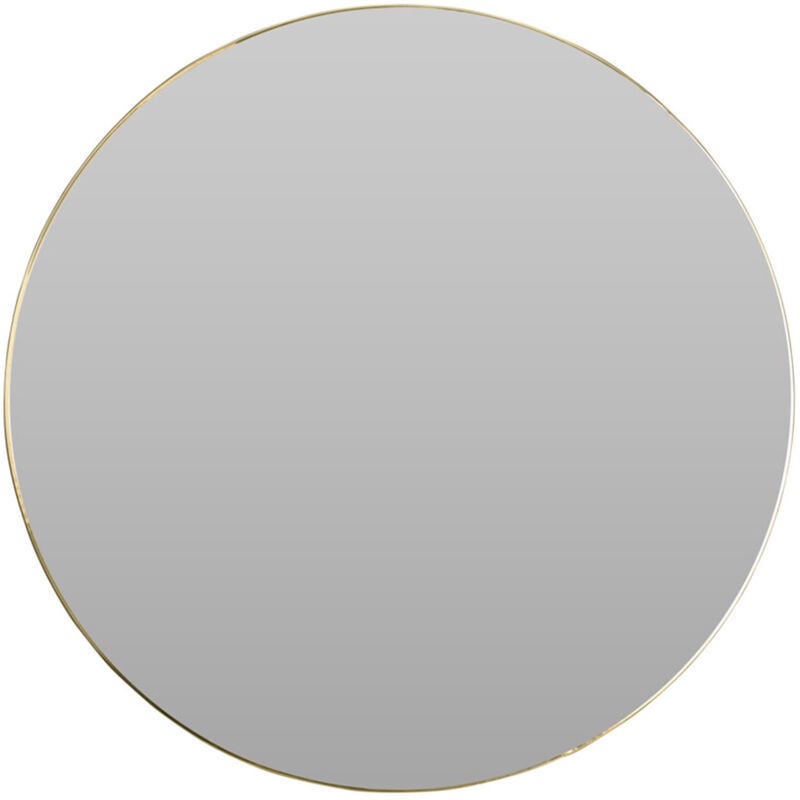 Miroir rond avec cadre en métal doré Ø57 cm - Wellhome