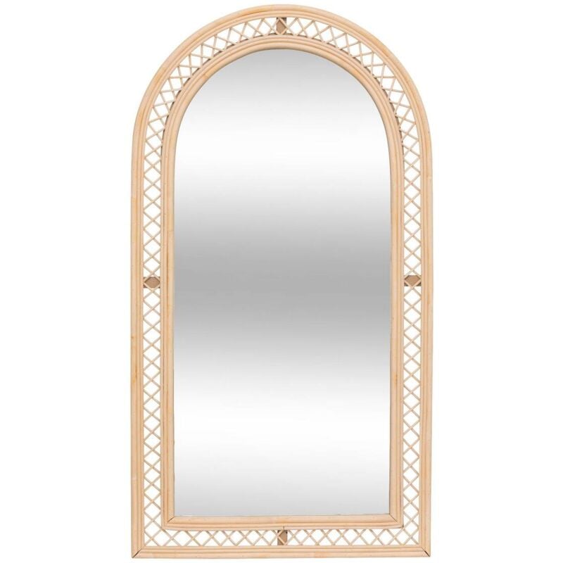 Atmosphera - Miroir arche Anahi rotin marron 87x47cm créateur d'intérieur