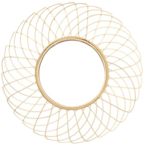Miroir Rotin Rosace 90cm