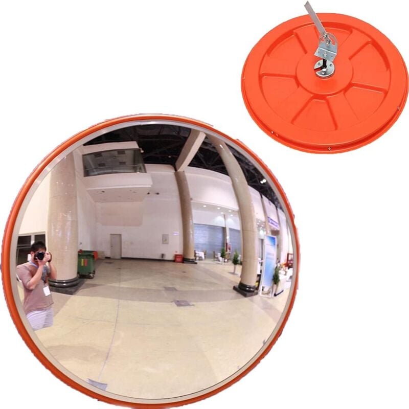 Miroir routier Miroir de circulation convexe 60 cm pour routes, entrepôts, garages, magasins et bureaux, miroirs de sécurité/miroir surveillance avec