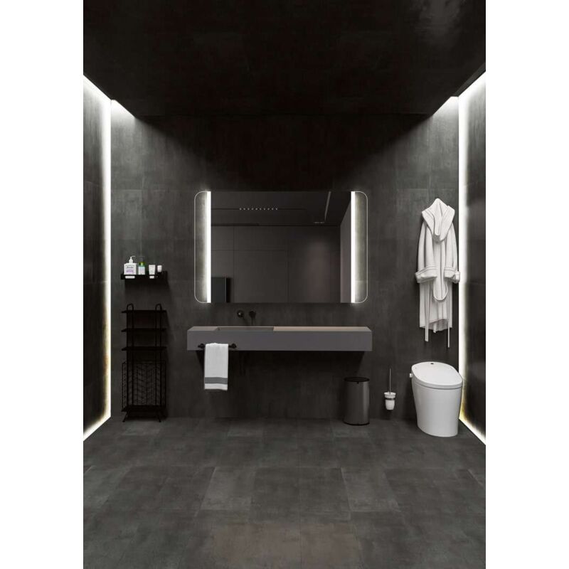 Mice Collection - Miroirs rétroéclairés - Miroir rond, contour sablé, lumière froide, double capteur, anti-buée et marche/arrêt. Miroir mural - ø 80CM