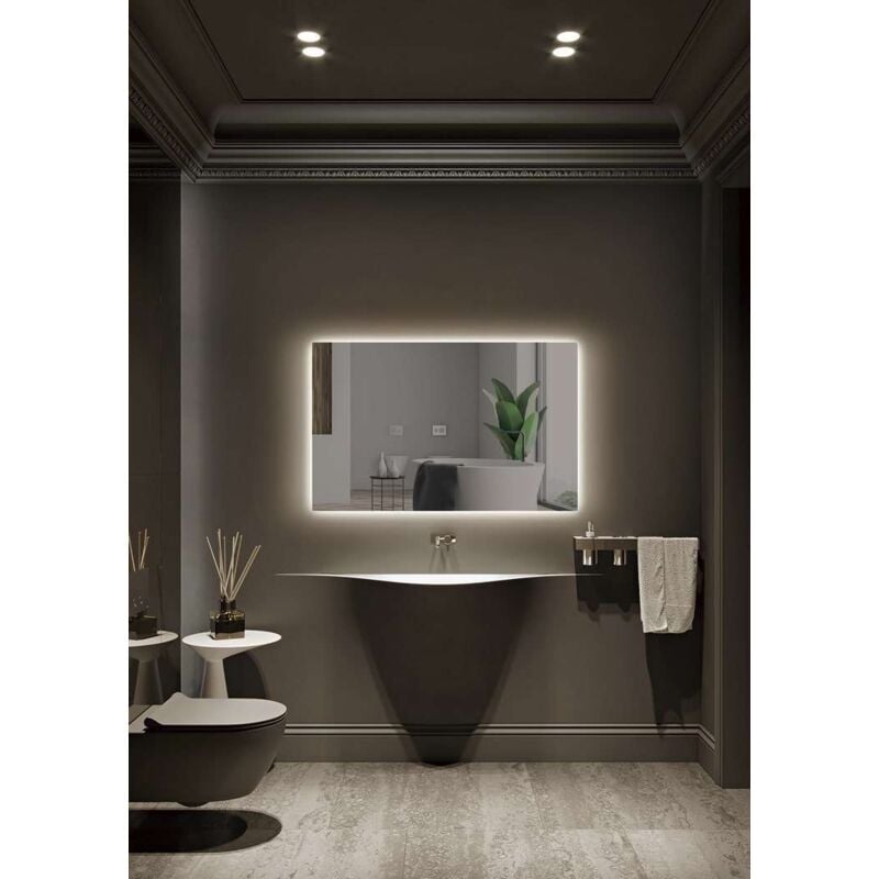 Mice Collection - Miroirs avec lumière led pour salle de bain, Miroir rond, rétro-éclairé, lumière froide, Miroir pour chambre, dressing - Mesure - ø