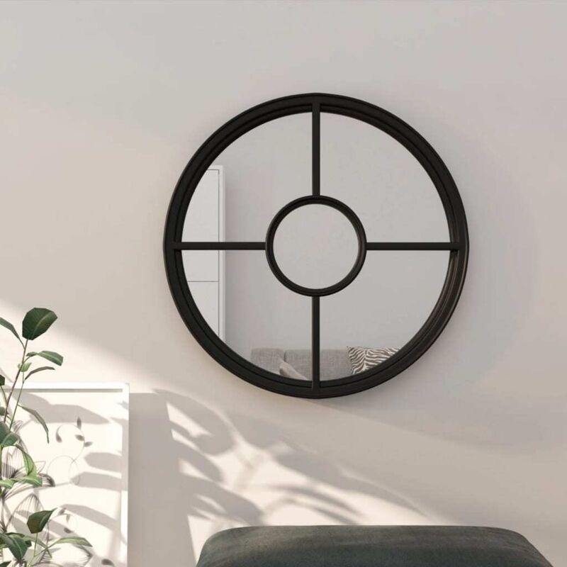 Vidaxl - Miroir Noir 40x4 cm Fer pour utilisation à l'intérieur