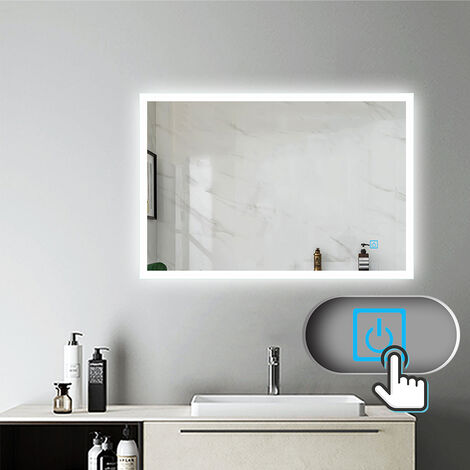Miroir salle de bain miroir anti-buée Mural Lumière Illumination