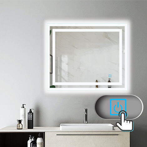 Miroir salle de bain anti-buée avec éclairage LED