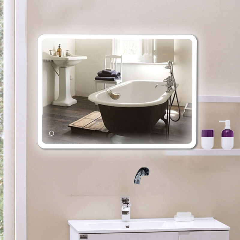 Skecten - Miroir salle de bain avec éclairage miroir lcd pour salle de bain 6080cm