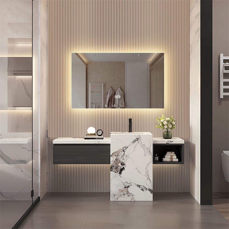 Miroir Salle de Bain led - Miroir Mural Lumineux Anti Buée 3 Luminosités, Sans Cadre, Sans Ponçage, - Rectangle 60x100cm