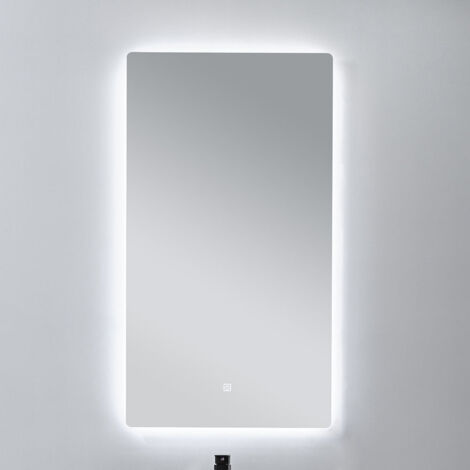 BELLEGNO Miroir salle de bain rectangulaire 55x100 cm avec éclairage LED