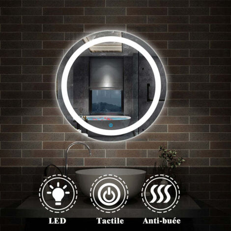 Miroir salle de bain rond anti-buée