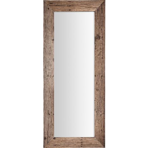 Miroir Samsun Ethnique en Bois Recyclé - Bois vieilli aux nuances chaudes
