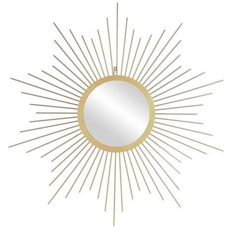 Miroir soleil en métal doré 66 cm - Doré