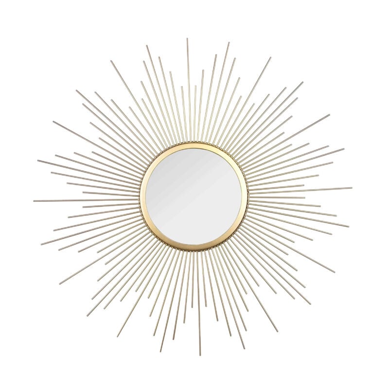 Boite A Design - Miroir déco design, Miroir soleil Sunny Or en Metal